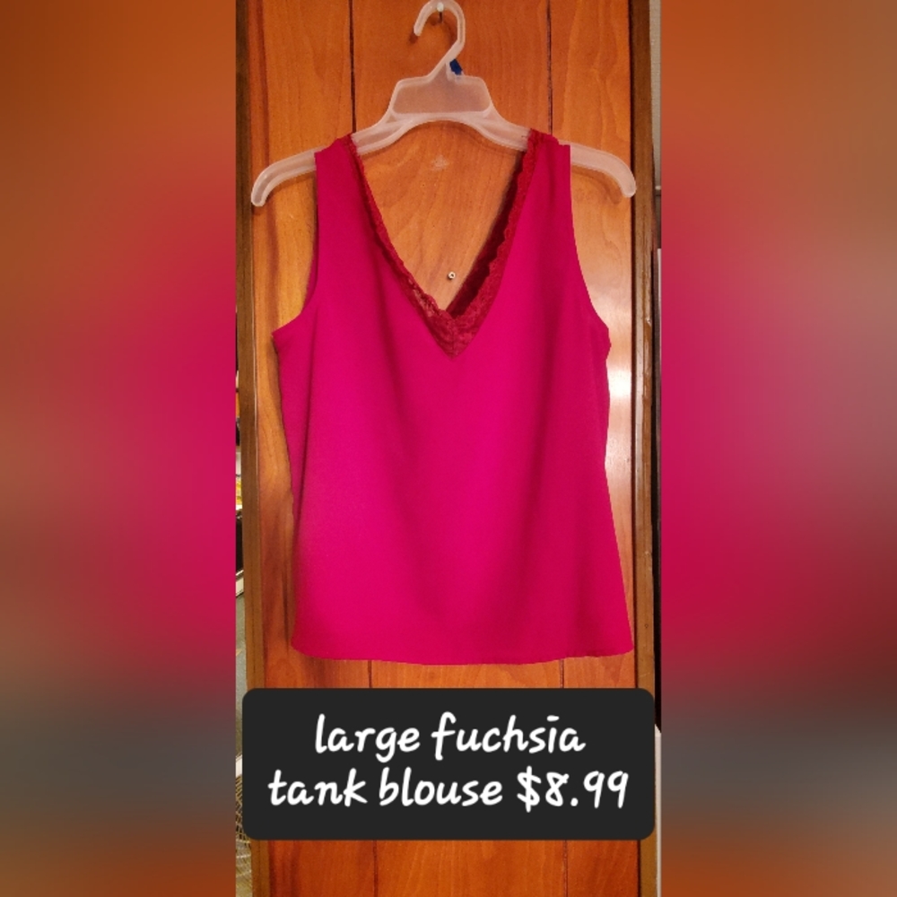 Fuschia tank blouse